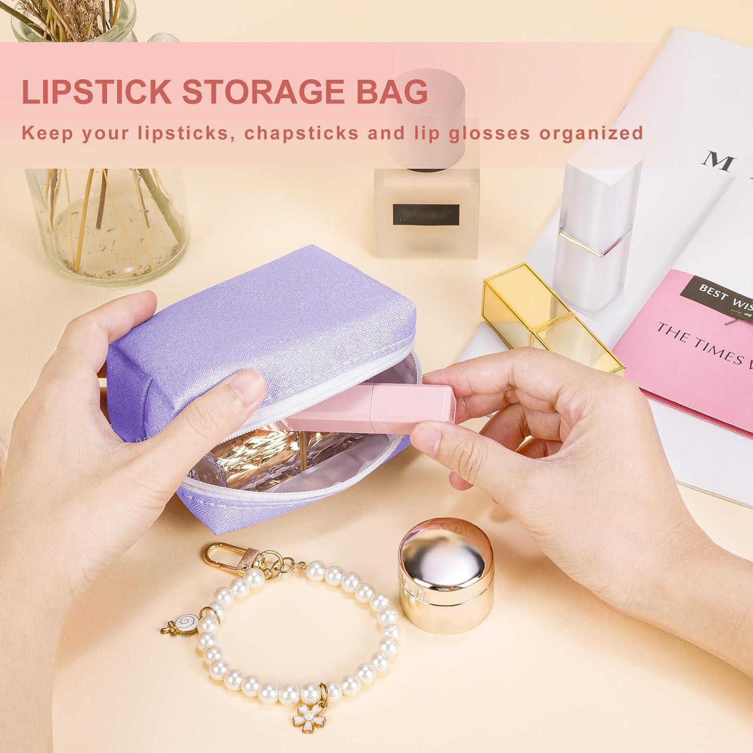 Bolsa de Maquillaje Mini PU Brillante Deseo 9.9x5.1 cm