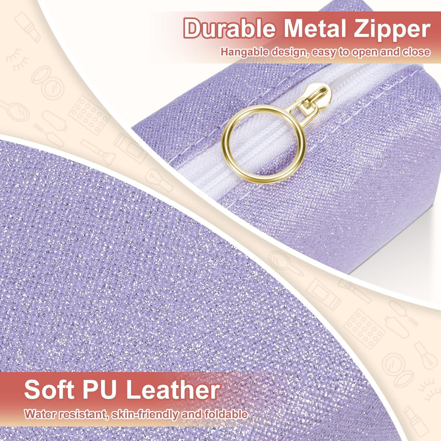 Bolsa de Maquillaje Mini PU Brillante Deseo 9.9x5.1 cm