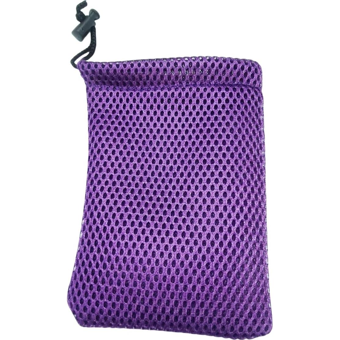 Bolsa de Cuerda de Malla de Nylon 15x10 cm 5 Piezas Morado