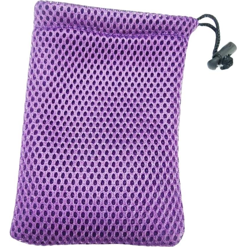 Bolsa de Cuerda de Malla de Nylon 15x10 cm 5 Piezas Morado