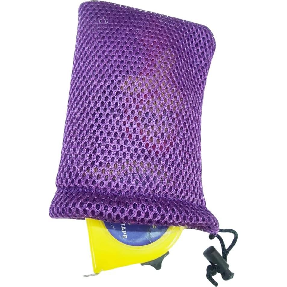Bolsa de Cuerda de Malla de Nylon 15x10 cm 5 Piezas Morado