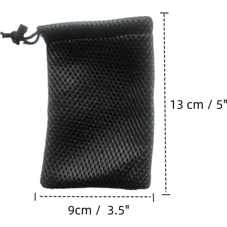 Bolsa de Cuerda de Malla de Nylon QLXHBOT 5Pcs 13x9cm Negra