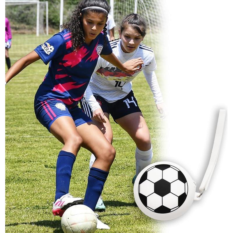 Monedero de Silicona Redondo de Fútbol Blanco y Negro