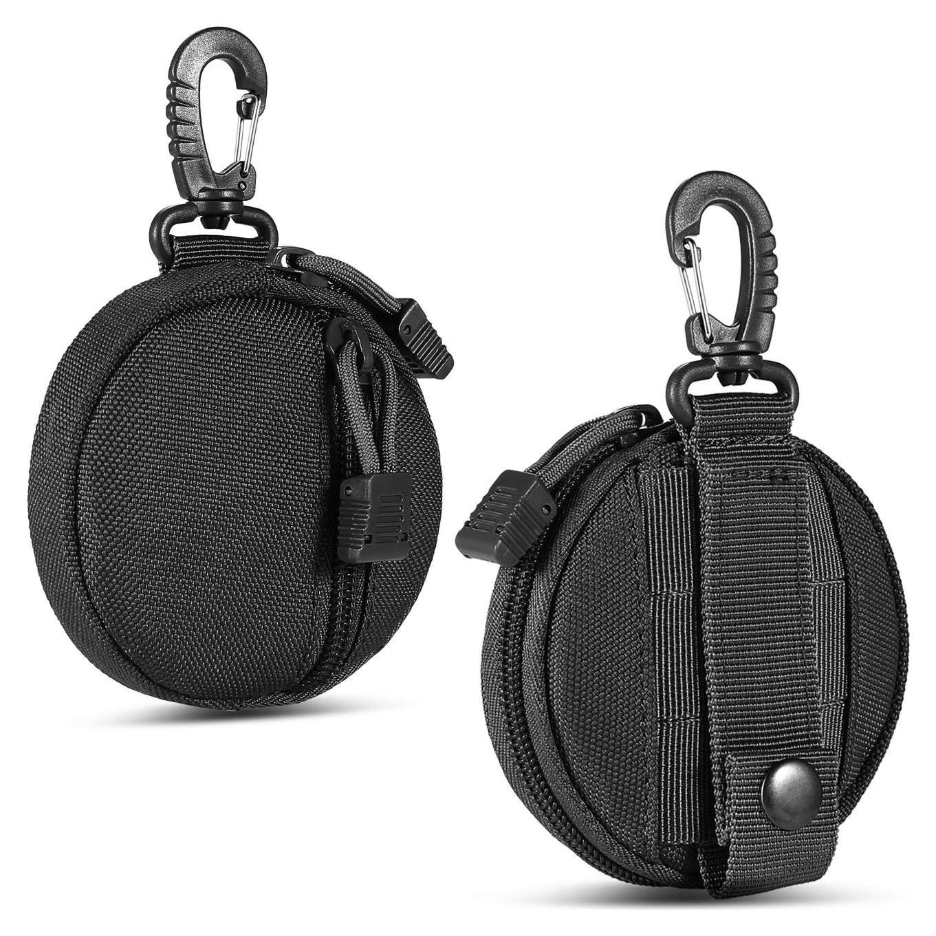 Estuche Molle Táctico Nujiaa 10cm Nylon 1000D Negro 2PCS