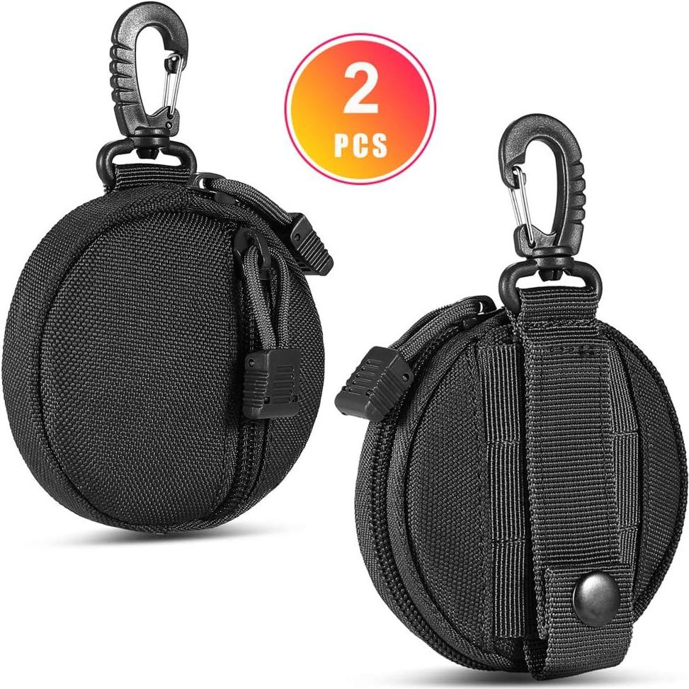 Estuche Molle Táctico Nujiaa 10cm Nylon 1000D Negro 2PCS