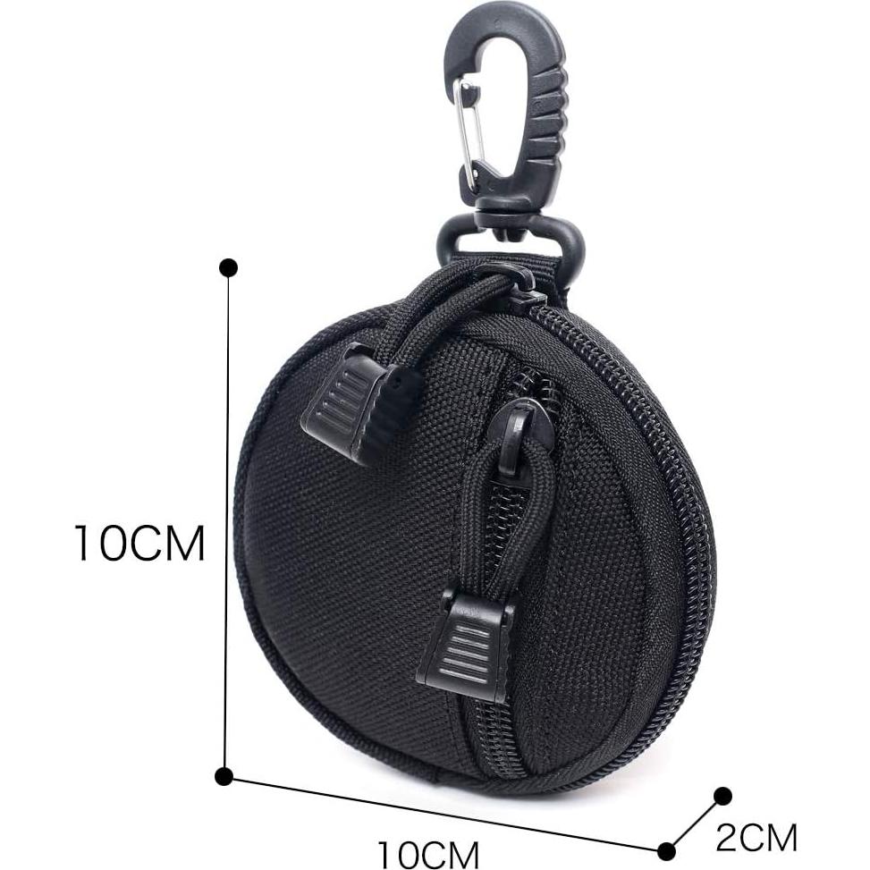 Estuche Molle Táctico Nujiaa 10cm Nylon 1000D Negro 2PCS