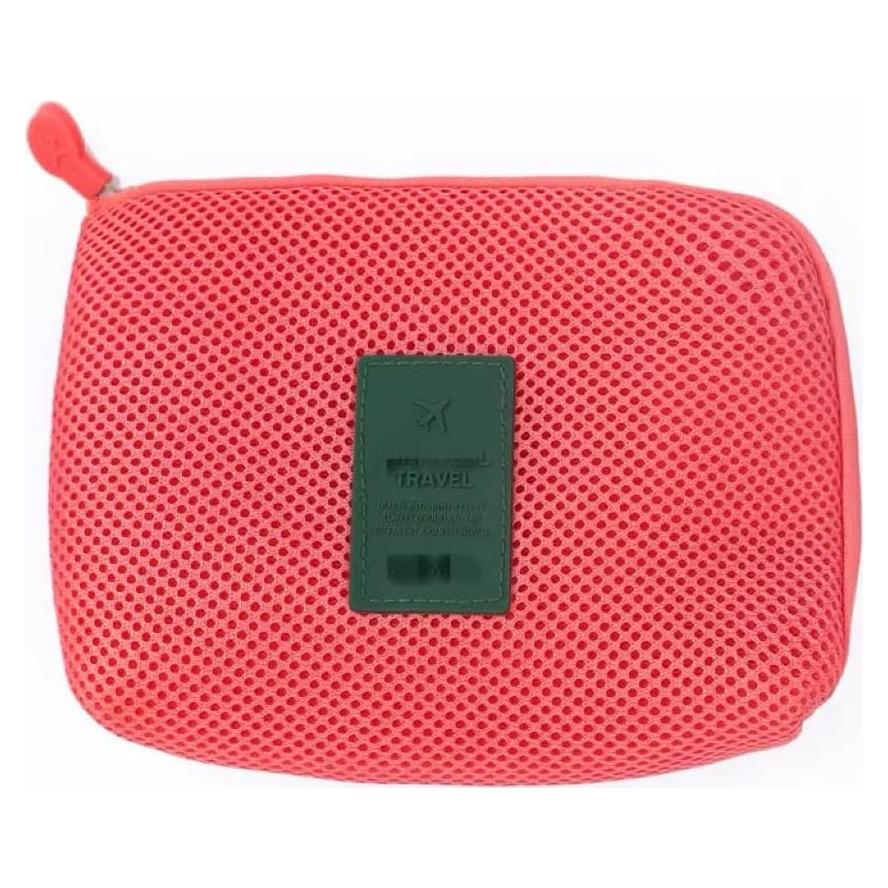 Bolsa de Almacenamiento de Cables AIQIBAO Roja 16x12cm