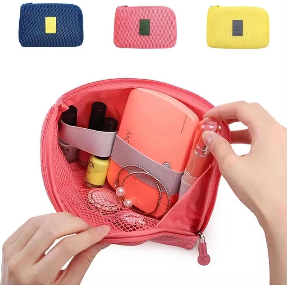 Bolsa de Almacenamiento de Cables AIQIBAO Roja 16x12cm