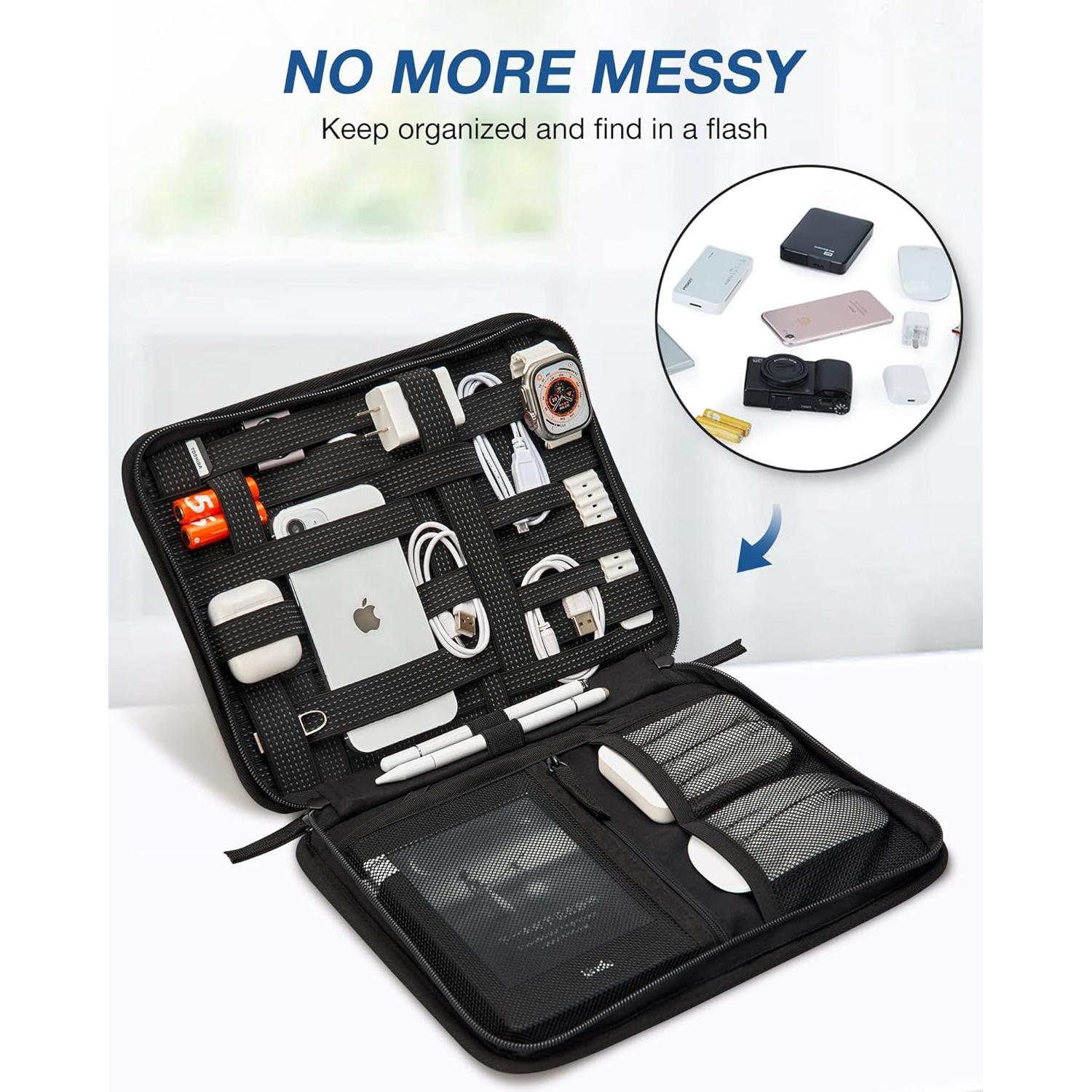 Bolsa Organizadora de Tecnología BAGSMART Gris 30x23x4 cm