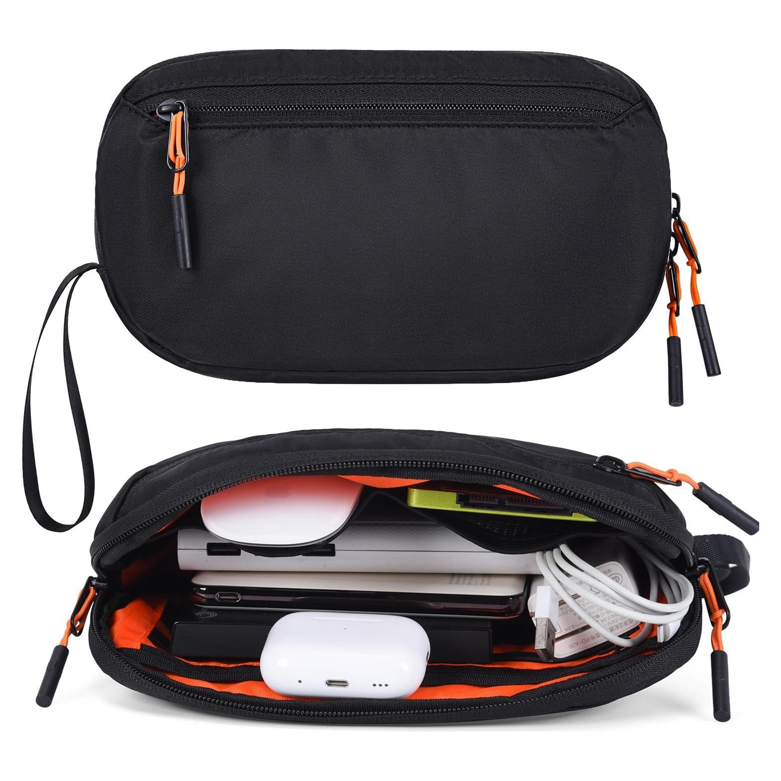 Funda Organizadora Electrónica CAAORDKSO Negra Impermeable 24.5x14cm