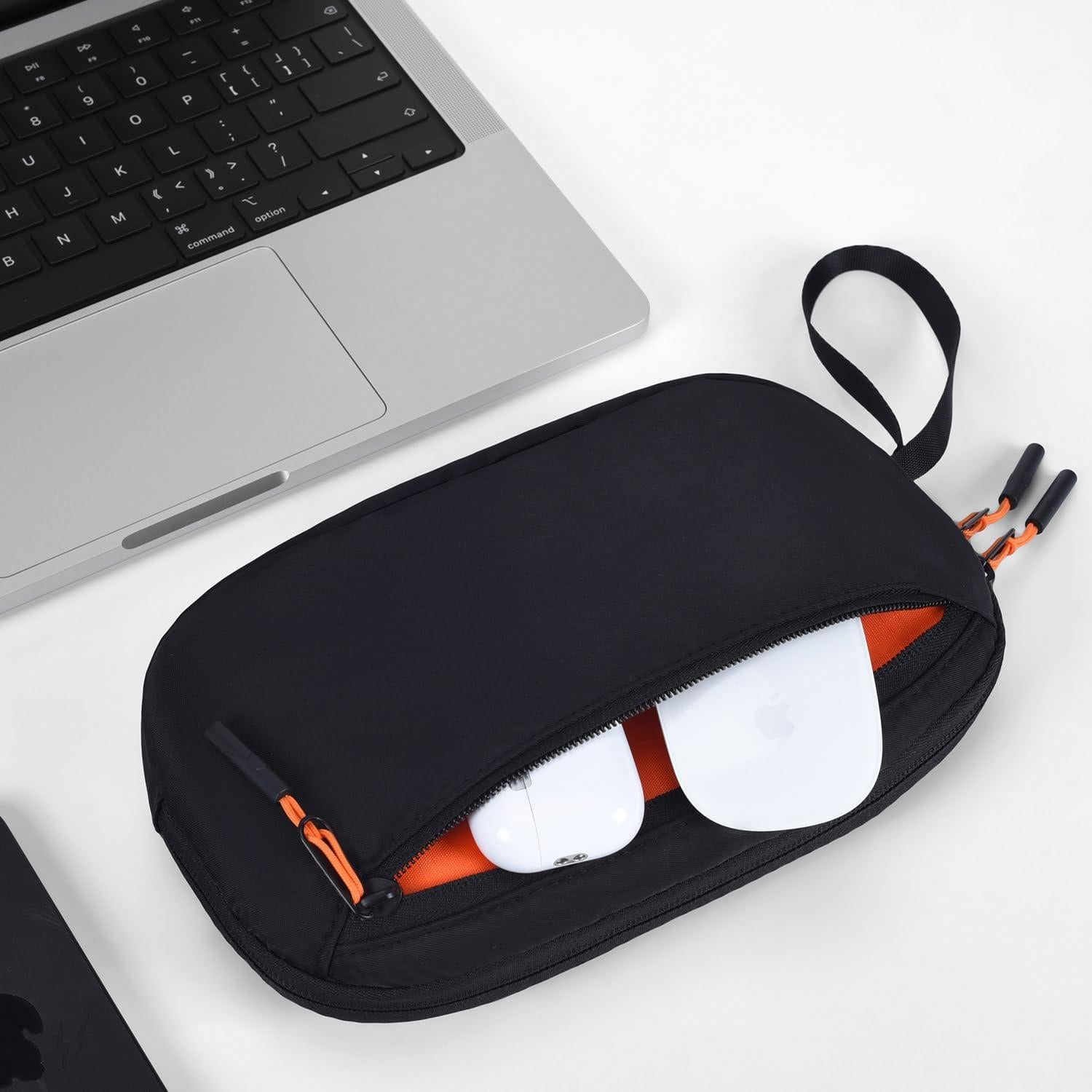 Funda Organizadora Electrónica CAAORDKSO Negra Impermeable 24.5x14cm