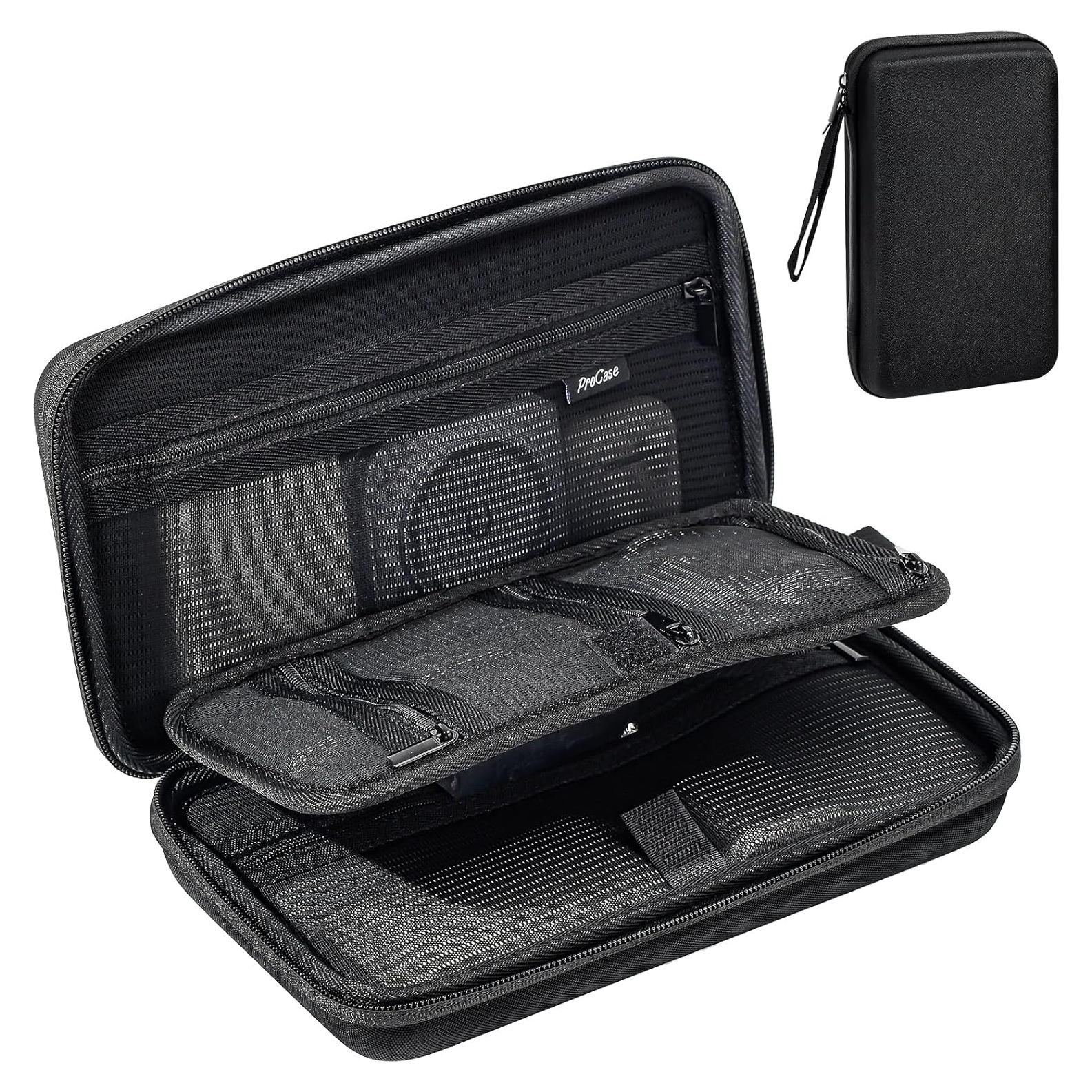 Funda Dura ProCase para Viaje Electrónico - Negro 24.7x14.8cm