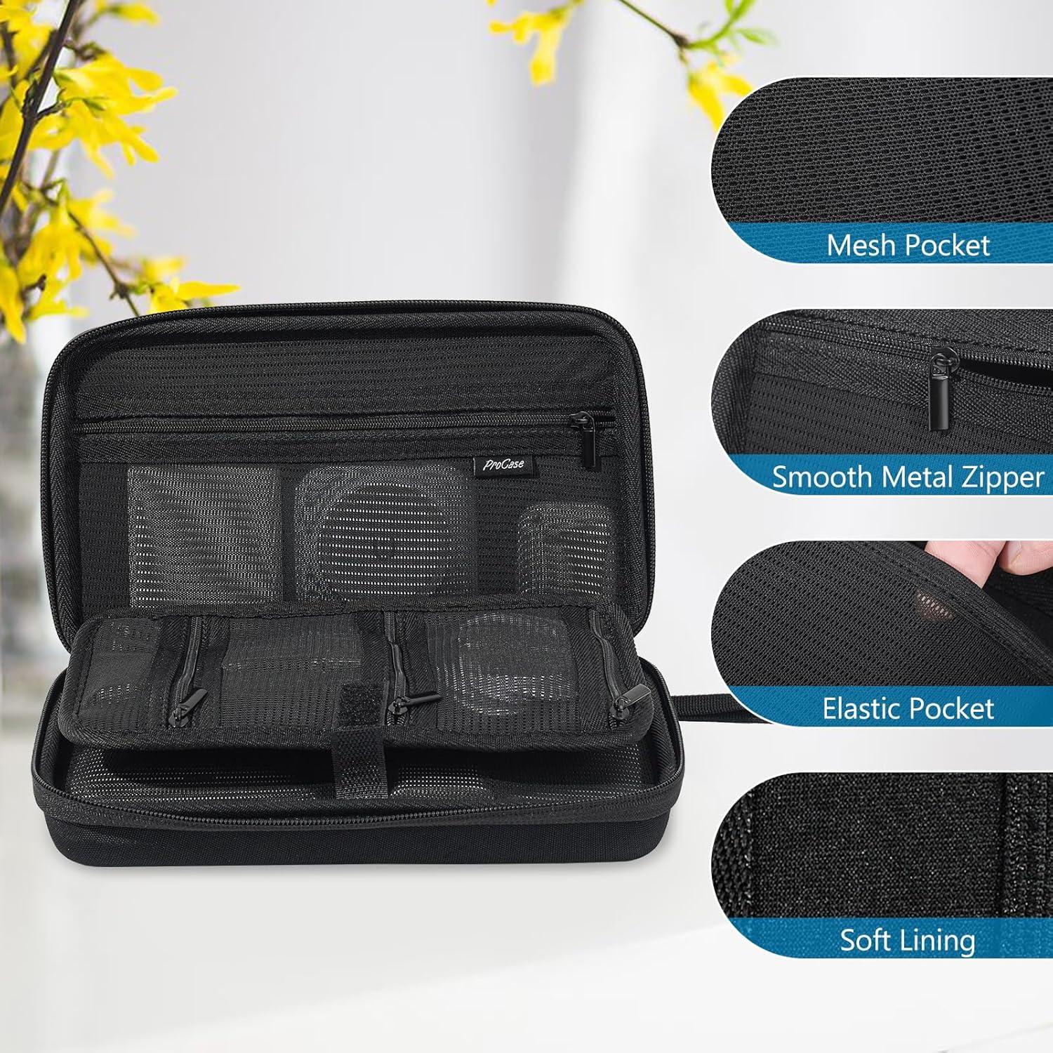 Funda Dura ProCase para Viaje Electrónico - Negro 24.7x14.8cm