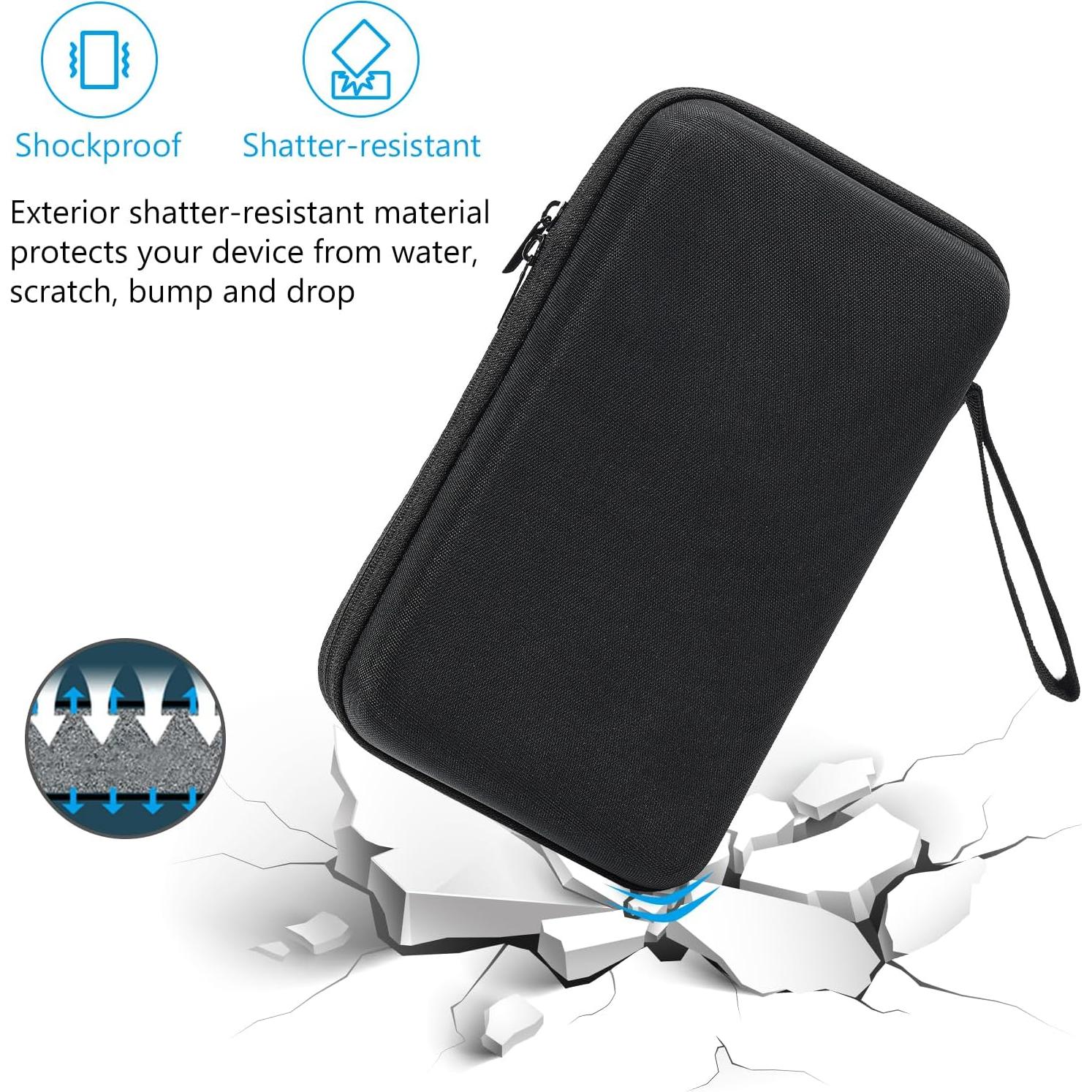 Funda Dura ProCase para Viaje Electrónico - Negro 24.7x14.8cm