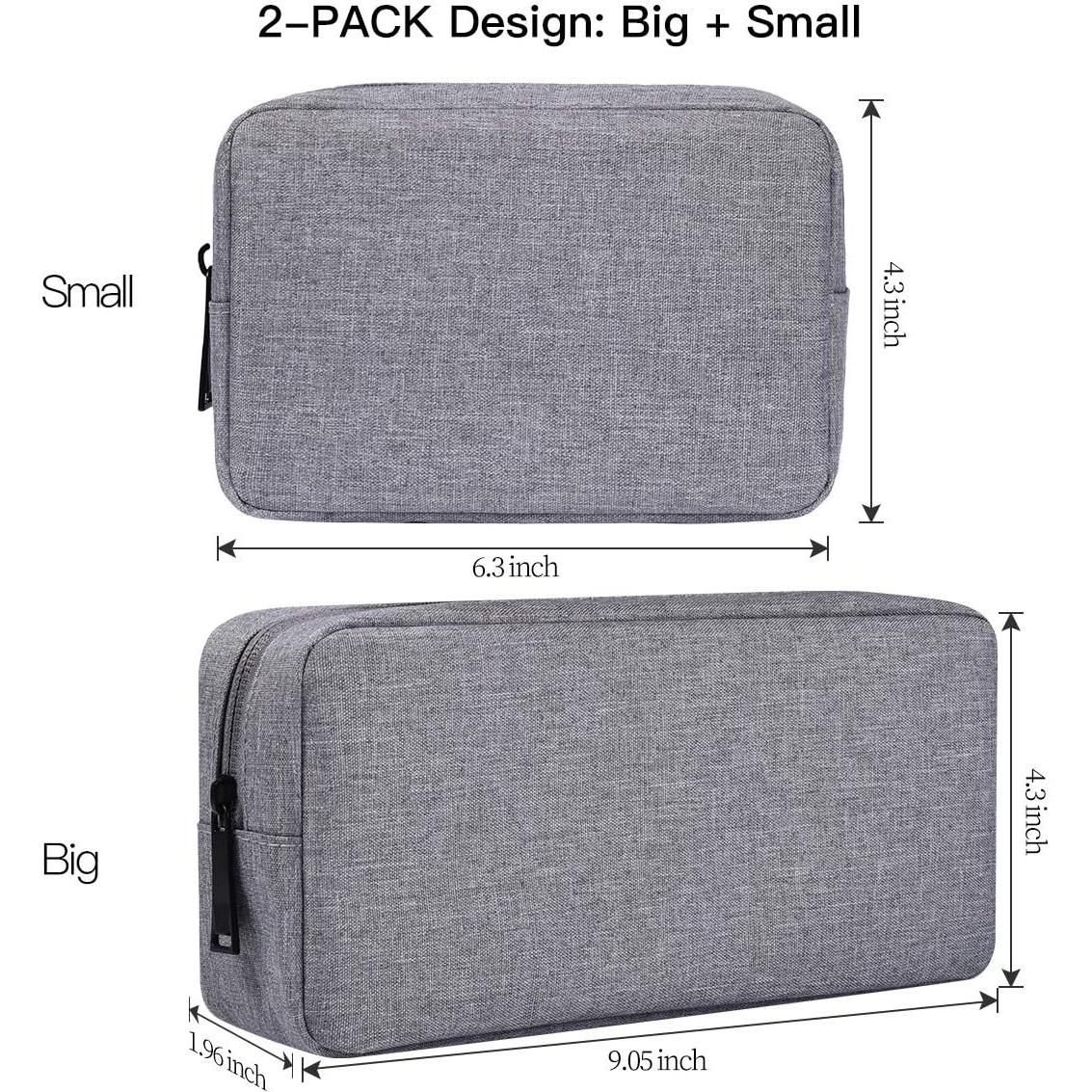 Bolsa de Almacenamiento de Accesorios Electrónicos imComor 2PCS Gris