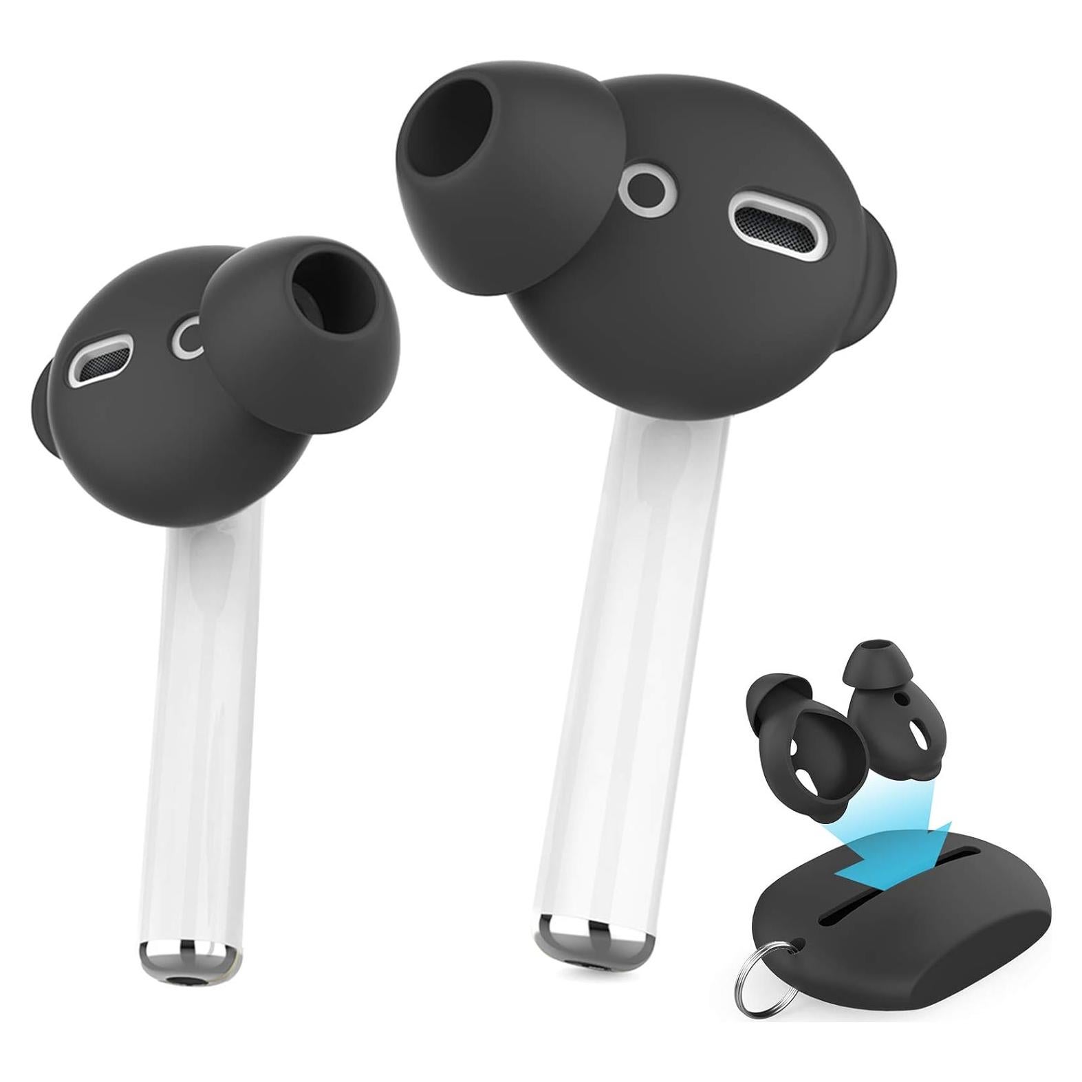 AhaStyle Tapones de Silicona para AirPods 3 Pares Pequeños Negro