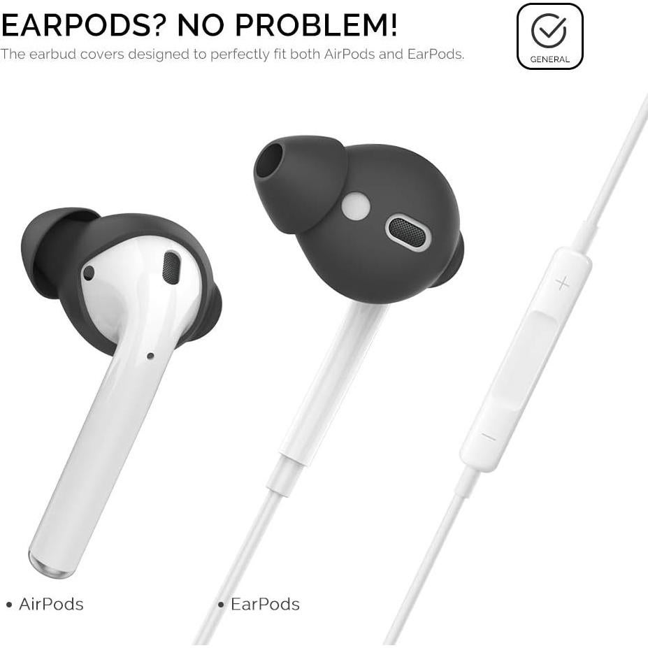 AhaStyle Tapones de Silicona para AirPods 3 Pares Pequeños Negro