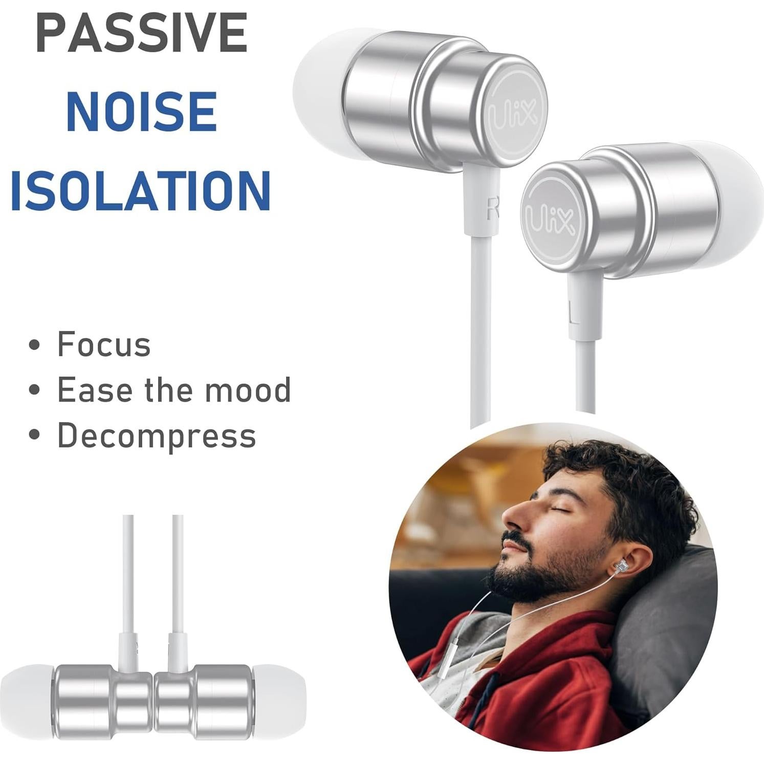 Rider USB C Headphones, 5 Years Warranty, Magnetic USB-C Earbuds for iPhone 16 15 Pro Max Plus Samsung Galaxy S24 S23 Ultra S22 S21 FE S20 Z Flip 3 Fold 4 A53 A54, USB Type C Earphones - White