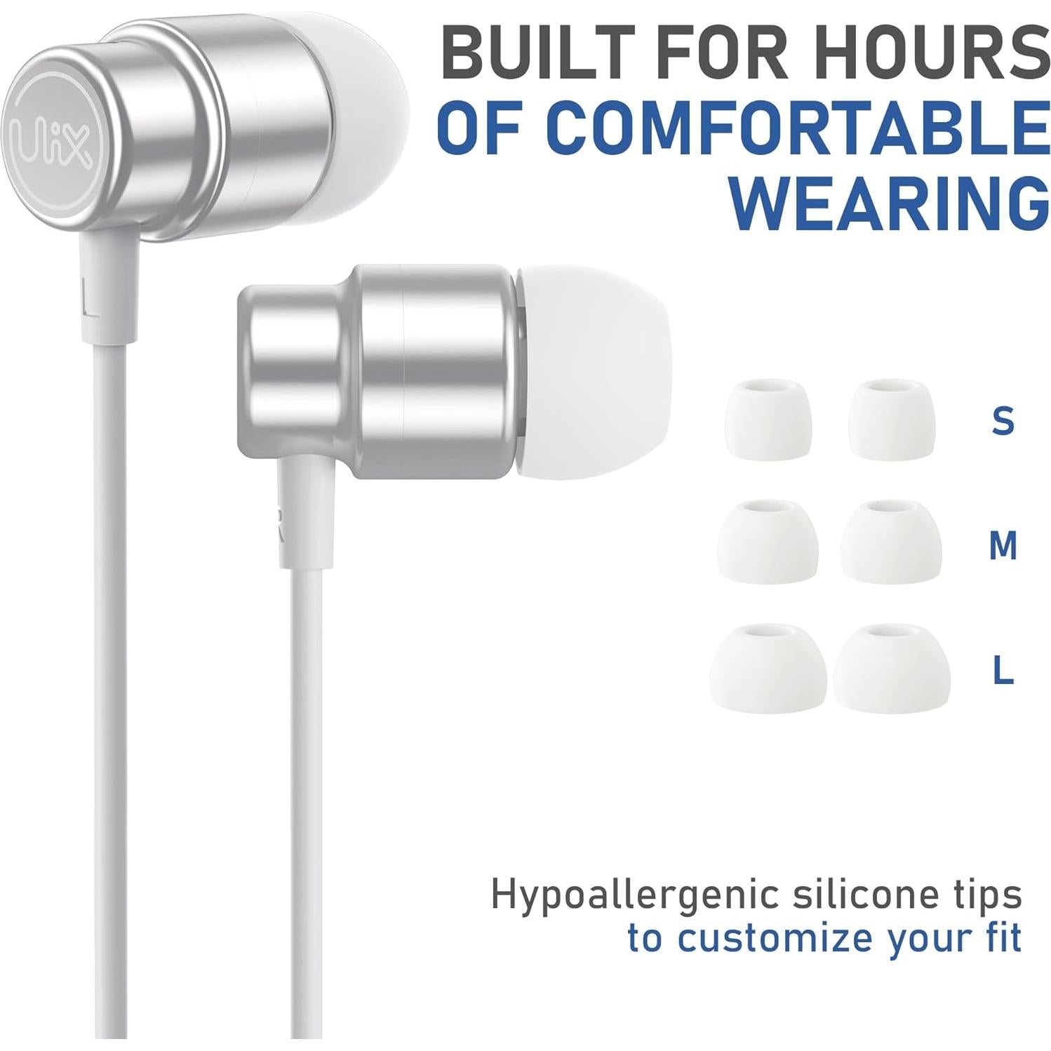 Rider USB C Headphones, 5 Years Warranty, Magnetic USB-C Earbuds for iPhone 16 15 Pro Max Plus Samsung Galaxy S24 S23 Ultra S22 S21 FE S20 Z Flip 3 Fold 4 A53 A54, USB Type C Earphones - White