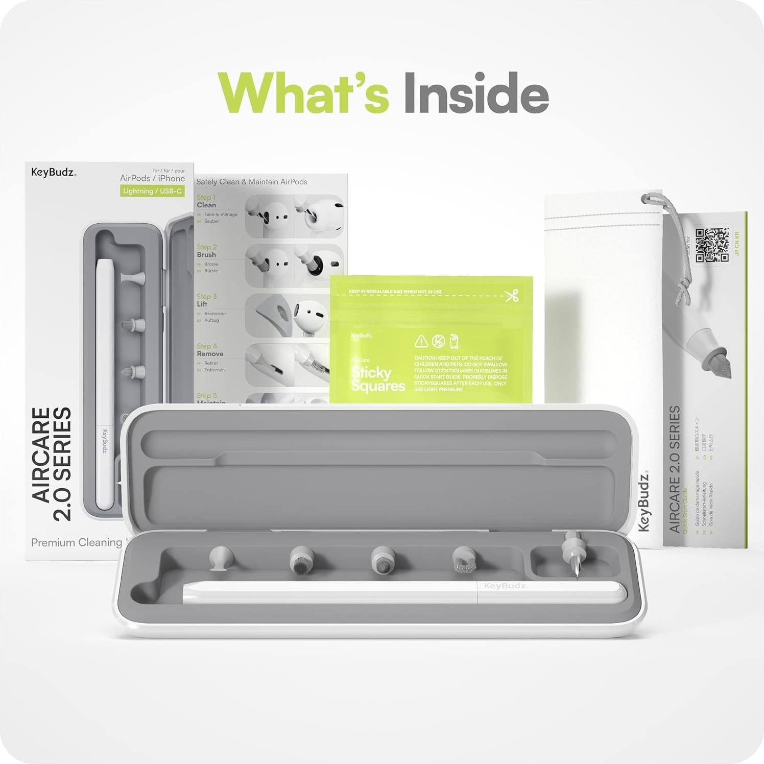 Kit de Limpieza KeyBudz Air Care 2.0 para AirPods y Dispositivos Apple