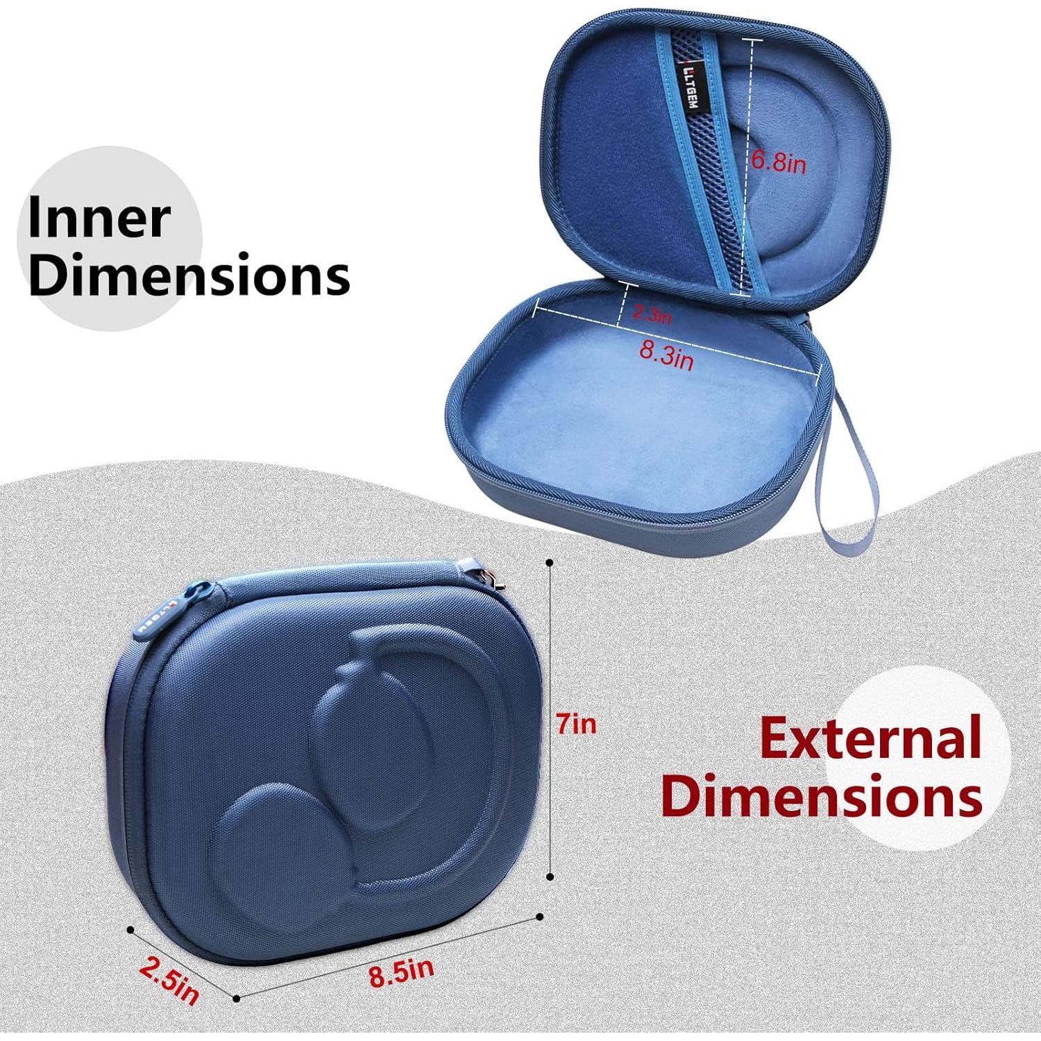 Funda Dura EVA para Auriculares JBL Live y Tune - Azul