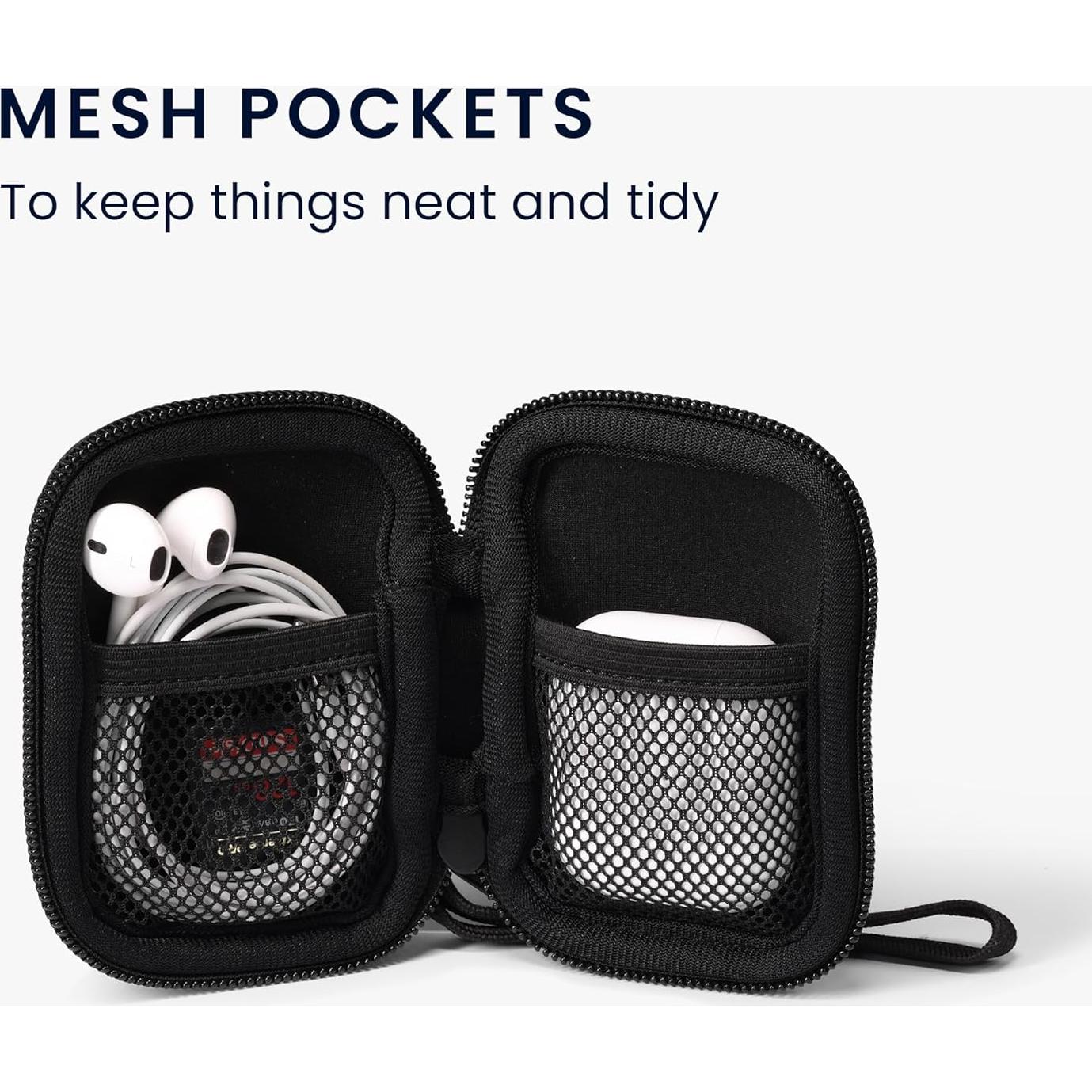 Funda de Neopreno kwmobile para Auriculares In-Ear - Lago Nocturno