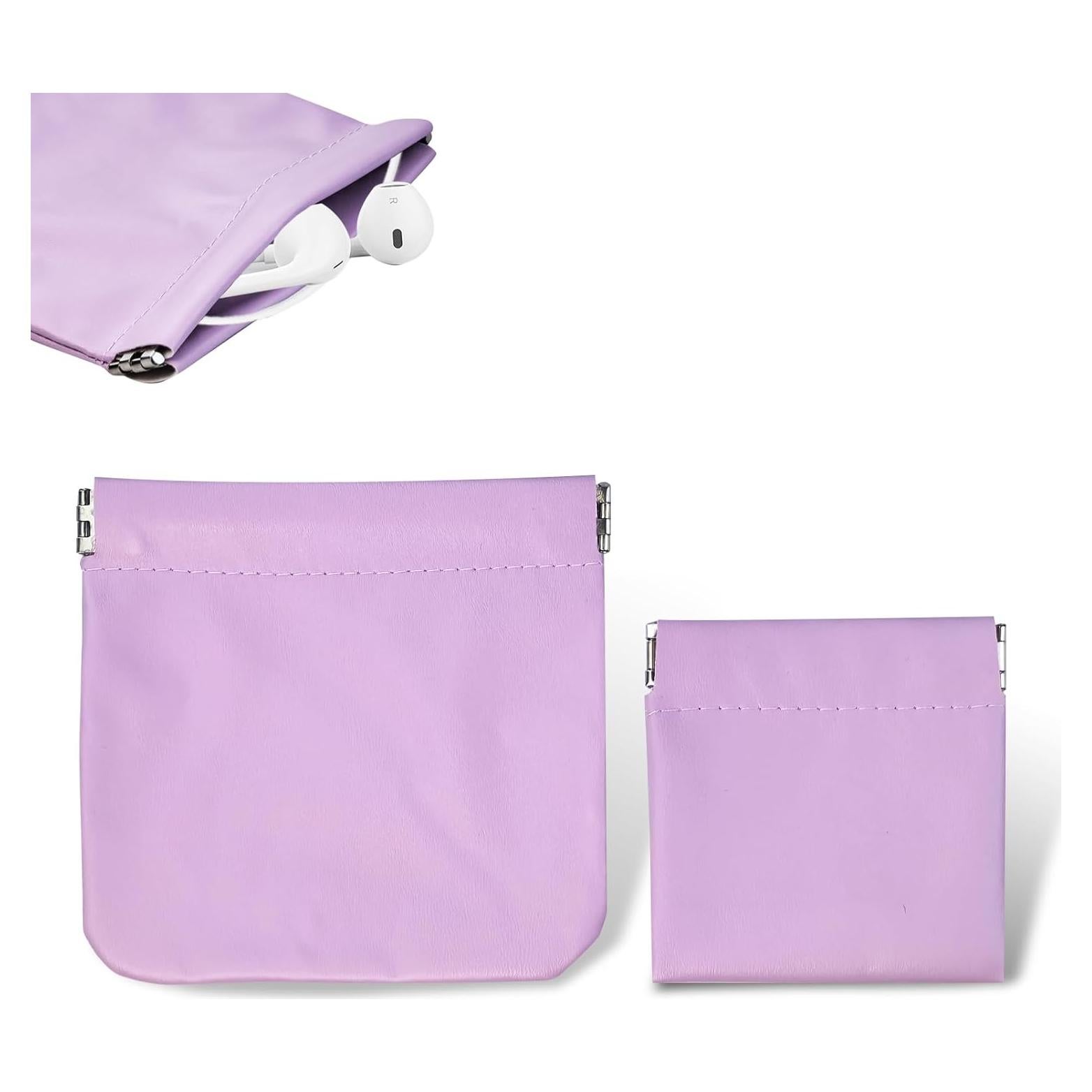 2 Fundas de Almacenamiento para Auriculares PU Flylin Morado