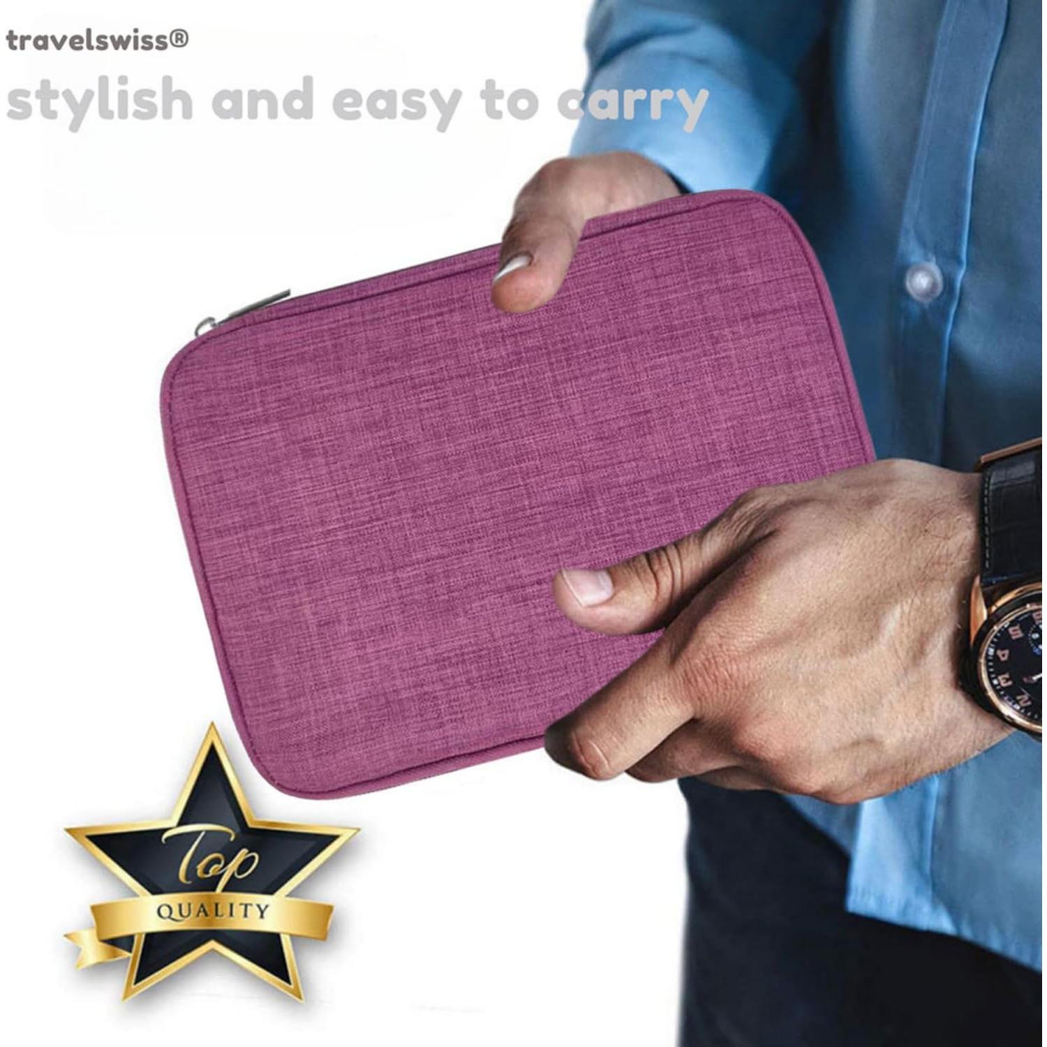 Bolsa Organizador de Accesorios Electrónicos Kolodosa Fucsia