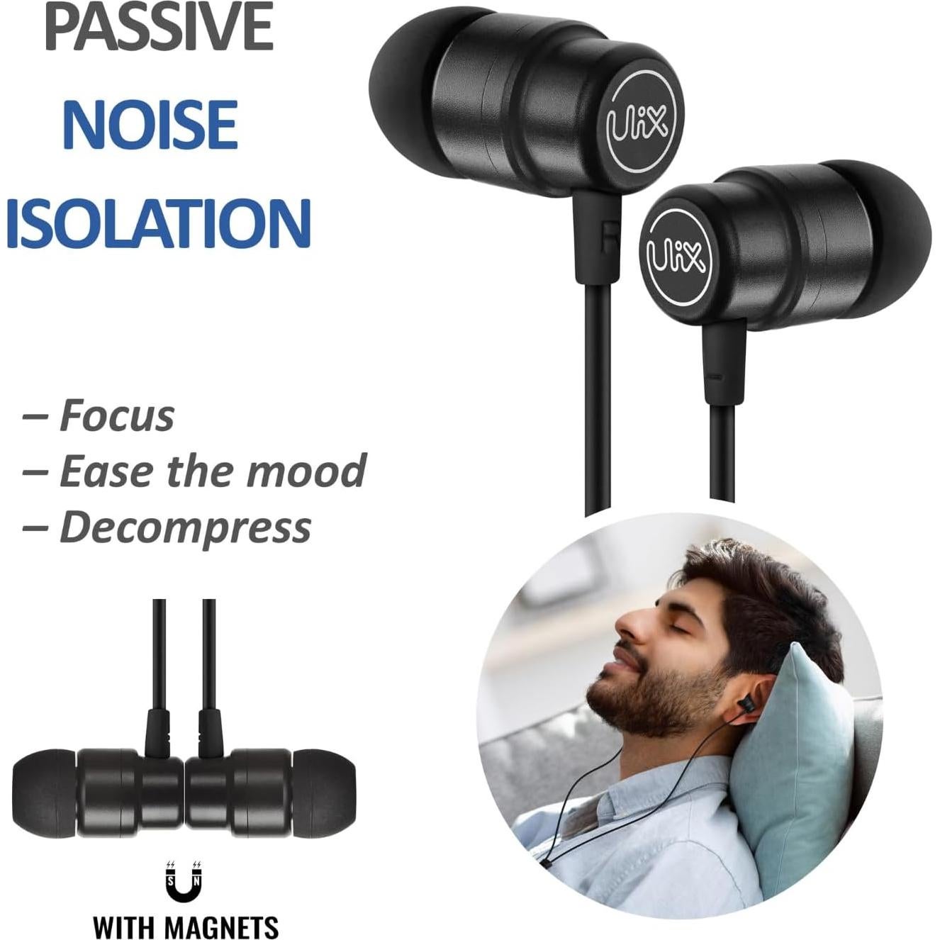 Auriculares USB-C UliX Rider con Aislamiento de Sonido