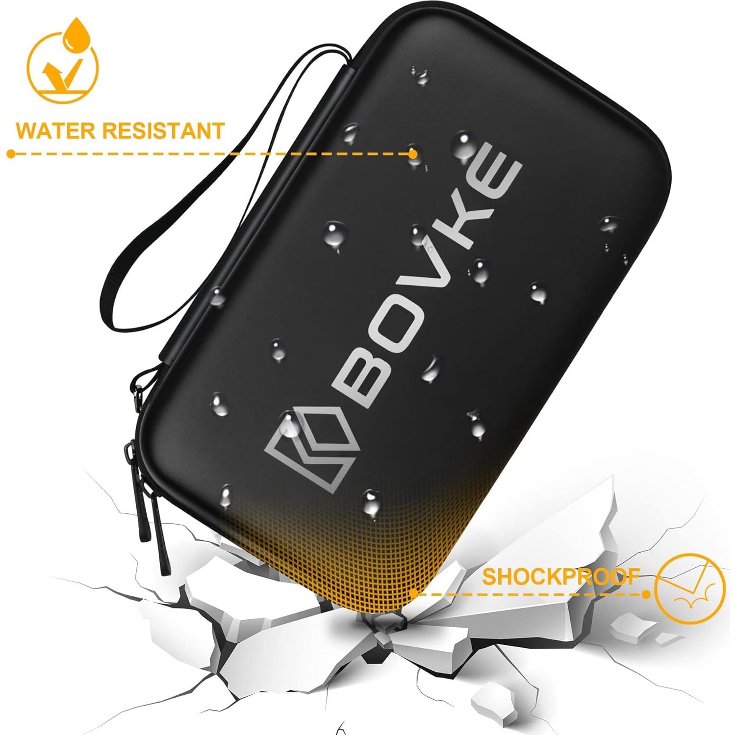 Organizador de Cables BOVKE V14m1 Negro - Estuche Duro 23.1x14.2cm