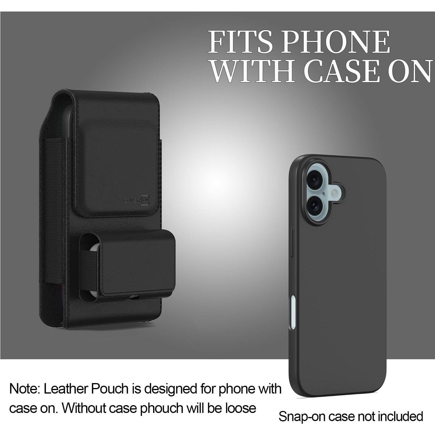 Funda de cuero CoverON con soporte para auriculares Galaxy S10+