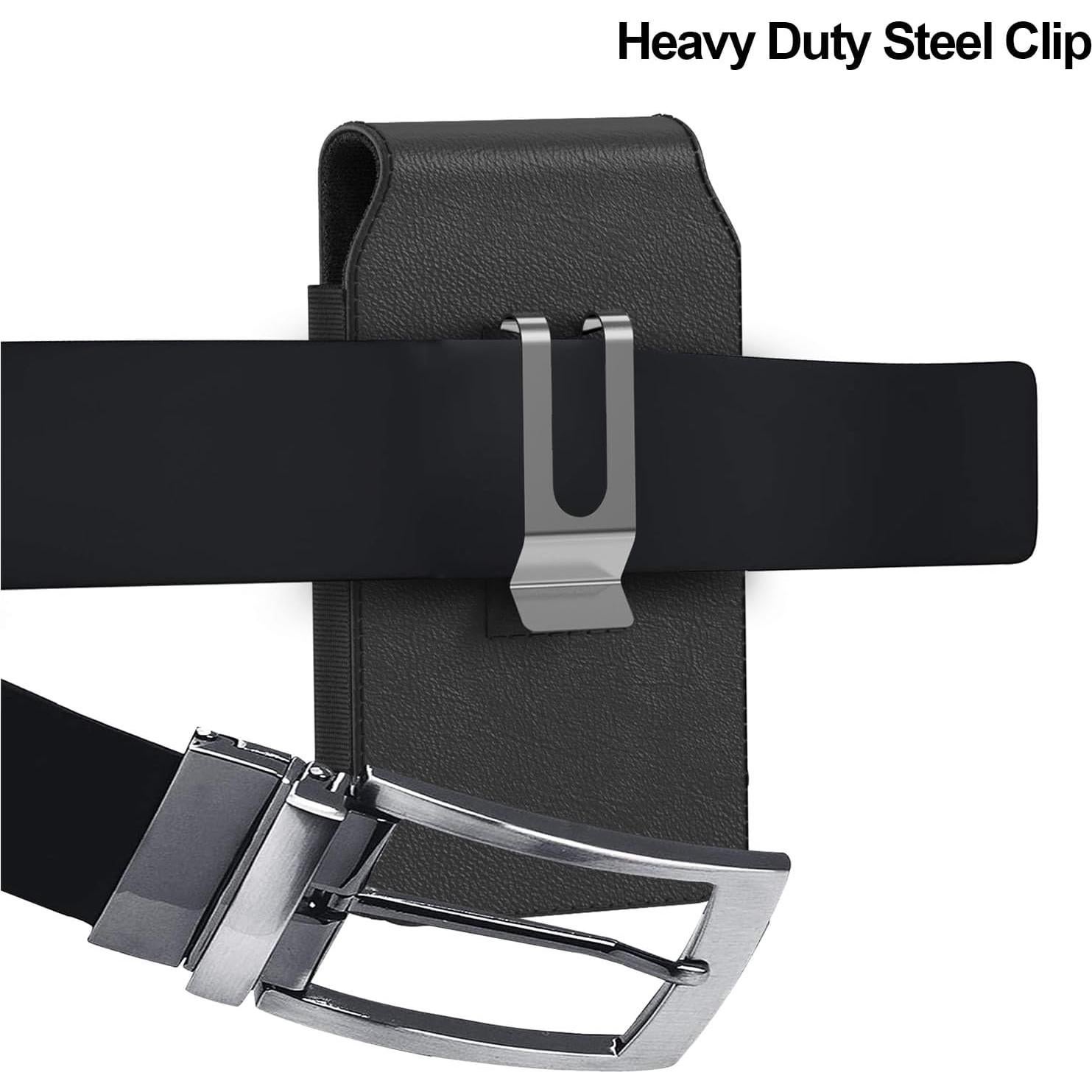 Funda de cuero CoverON con soporte para auriculares Galaxy S10+