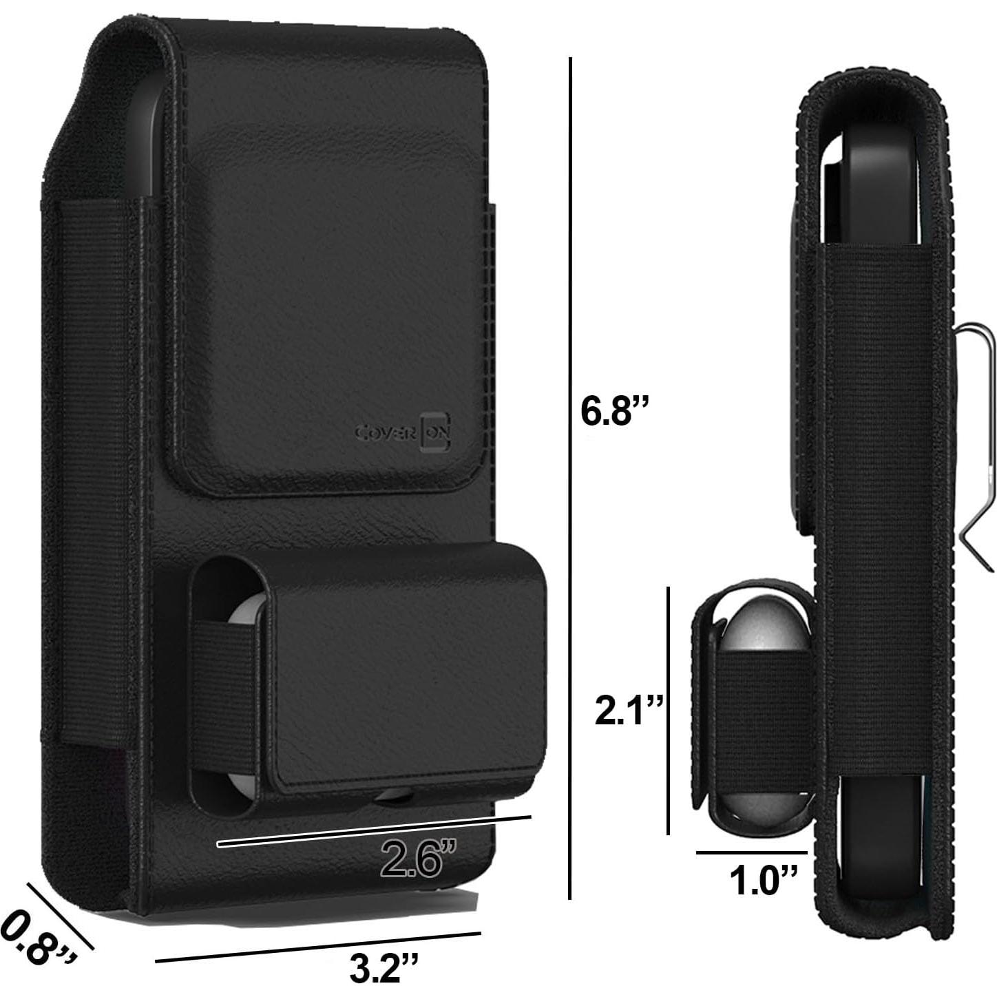 Funda de cuero CoverON con soporte para auriculares Galaxy S10+