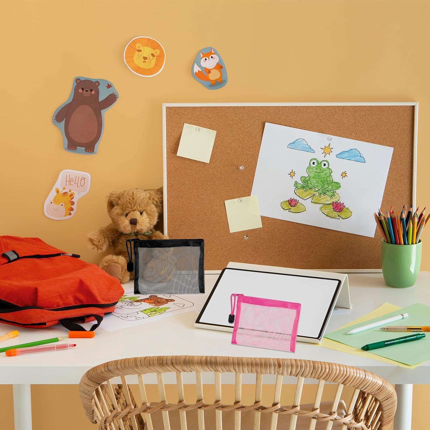 6 Bolsas Cosméticas de Malla Nylon FdcZeyxior 12.7x10.2cm