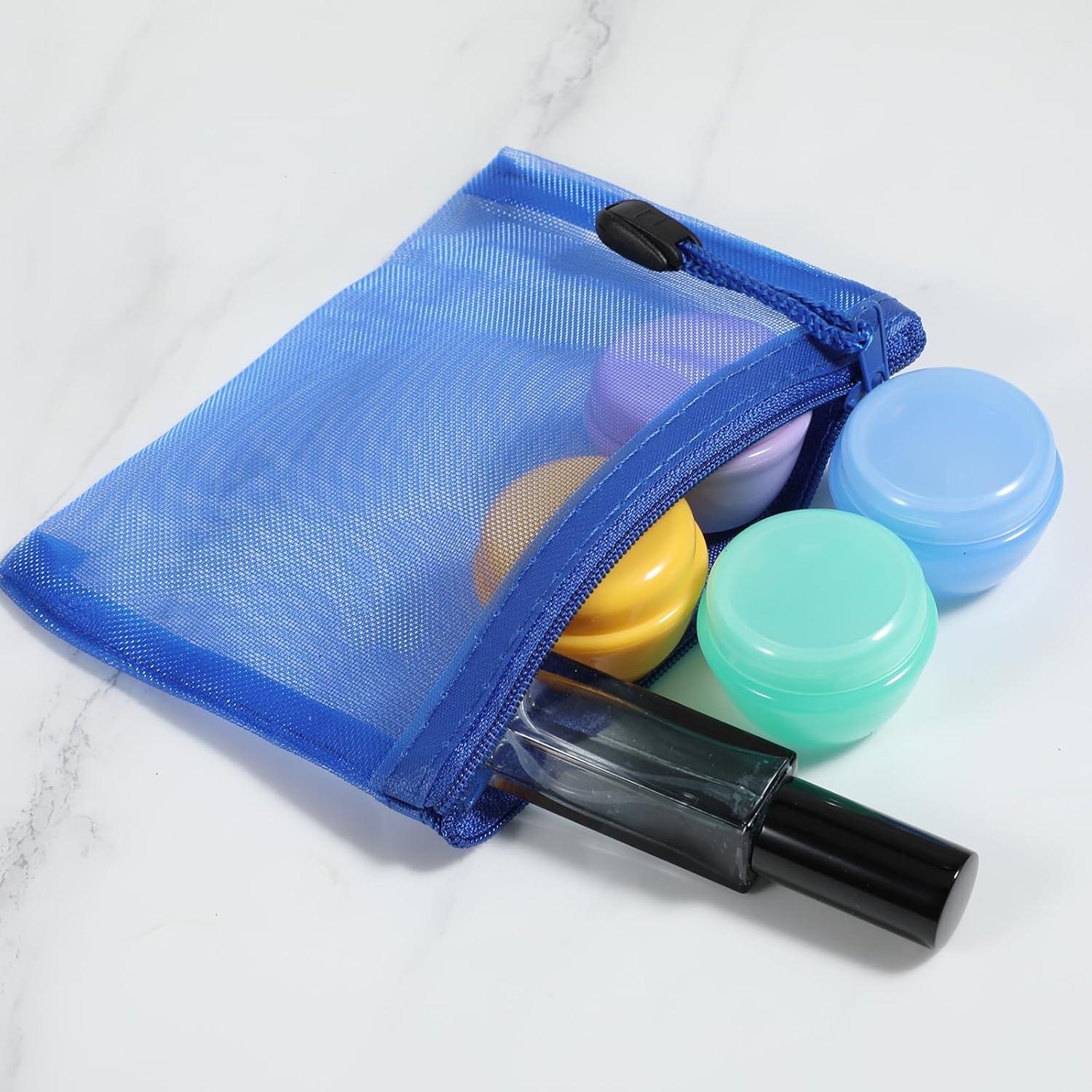 6 Bolsas Cosméticas de Malla Nylon FdcZeyxior 12.7x10.2cm