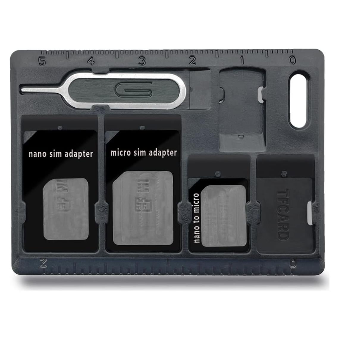 Soporte para Tarjetas SIM CKANDAY con Adaptadores y Pin Negro