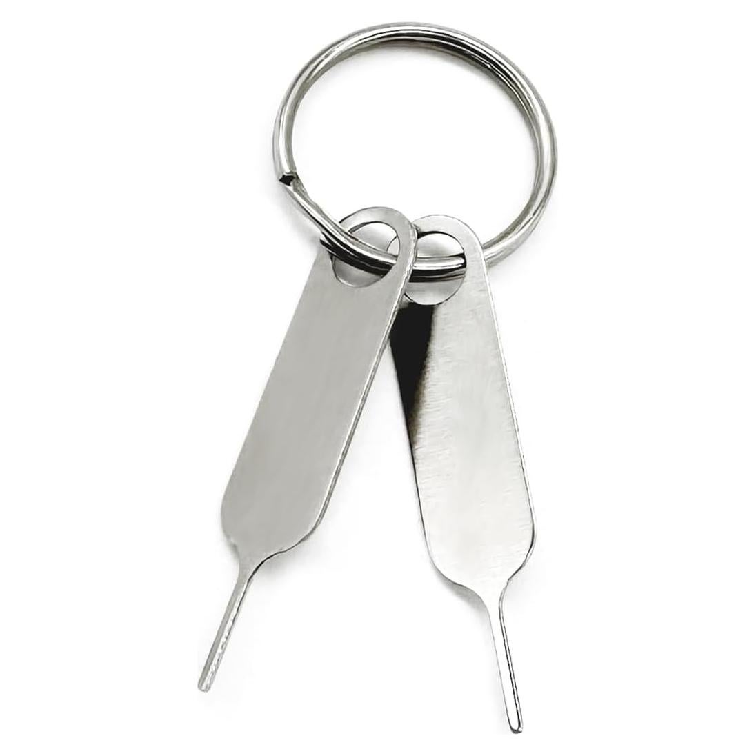 2 Piezas Llave de Extracción SIM AYWFEY con Llavero - Plata