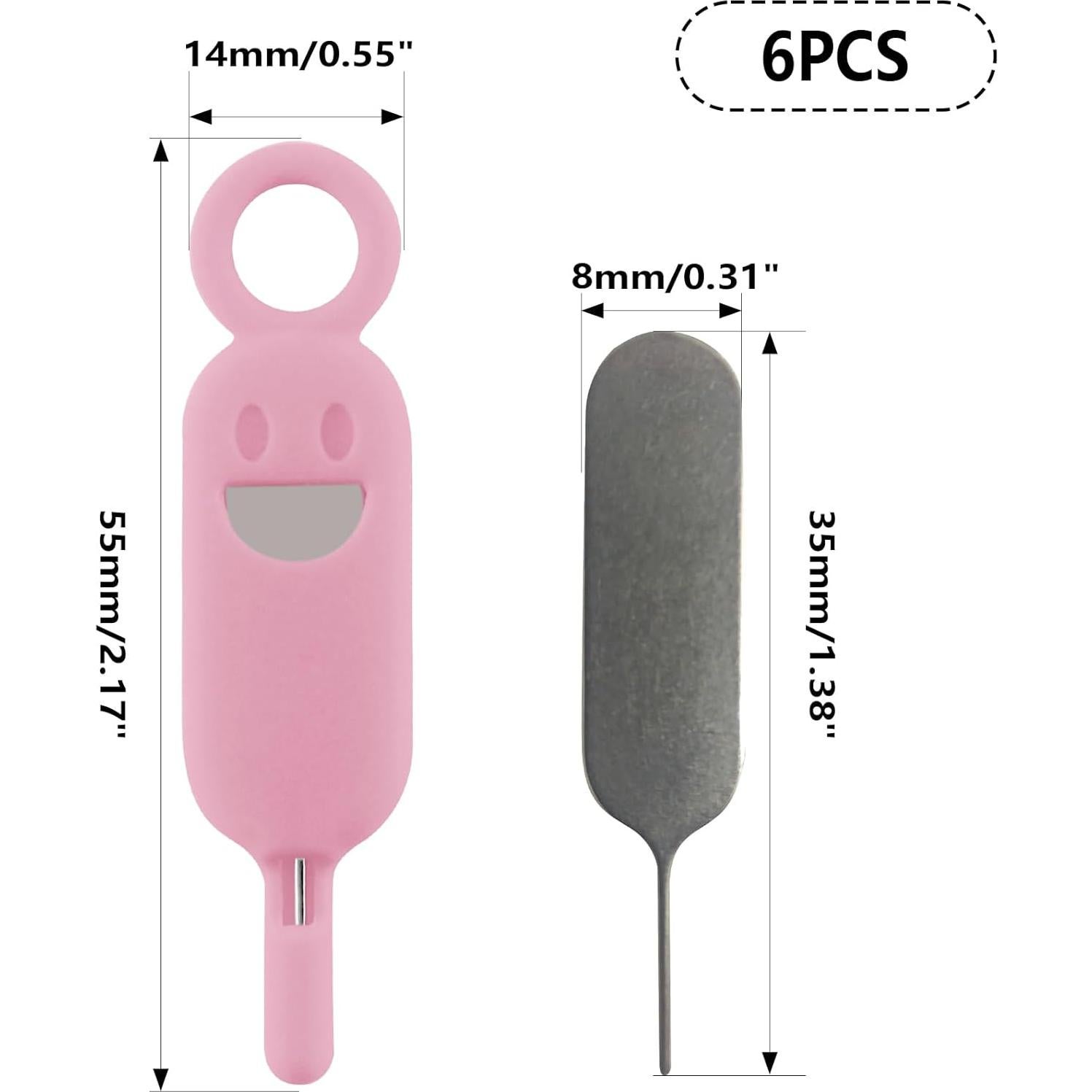 Kit de Herramientas para Tarjeta SIM Lilaly 6 Pcs Rosa