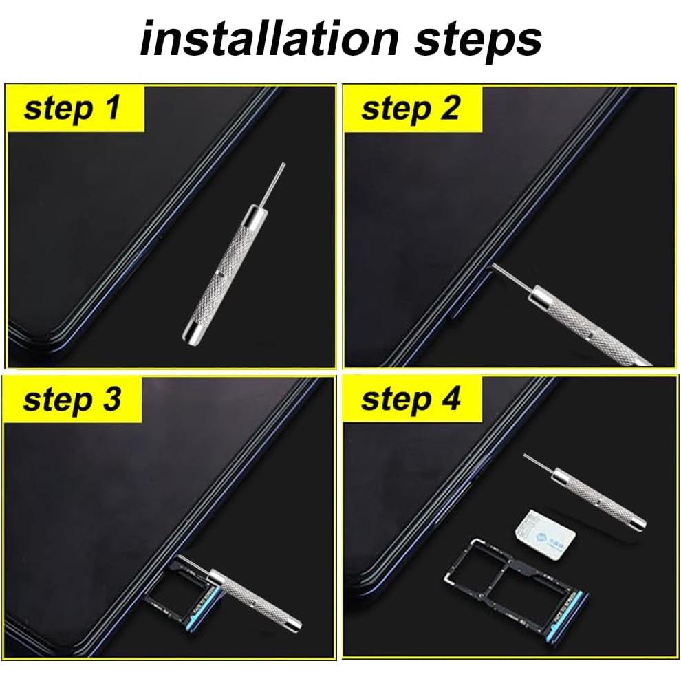 4 Herramientas de Extracción de Tarjeta SIM AYWFEY - Plata
