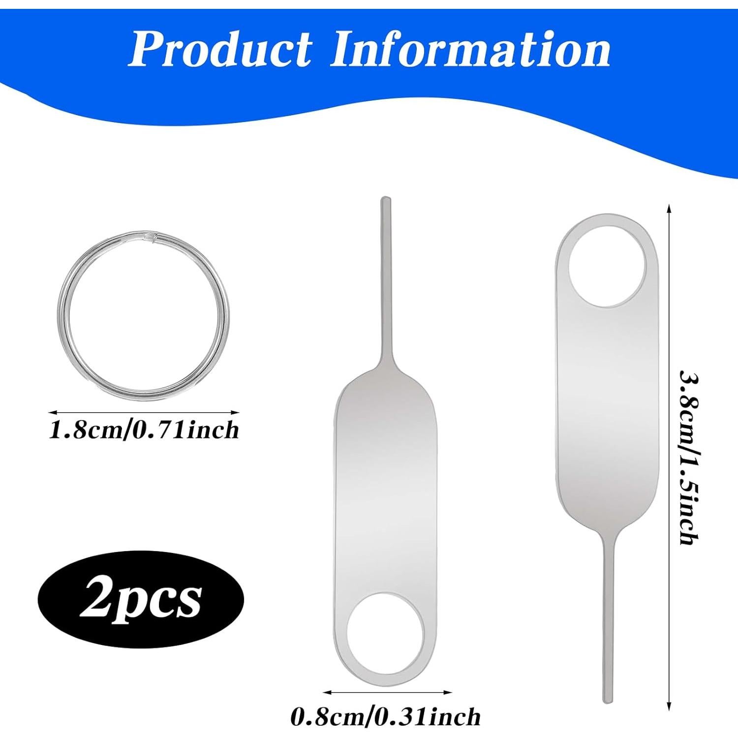 Herramienta de Extracción de Tarjeta SIM CIATBYYJ - 2 Piezas con Llavero