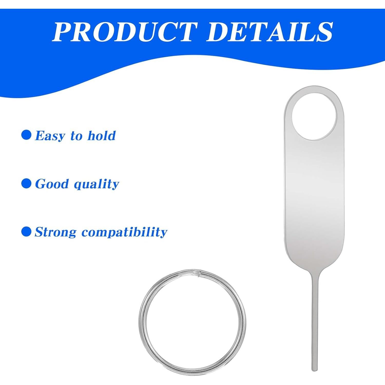 Herramienta de Extracción de Tarjeta SIM CIATBYYJ - 2 Piezas con Llavero