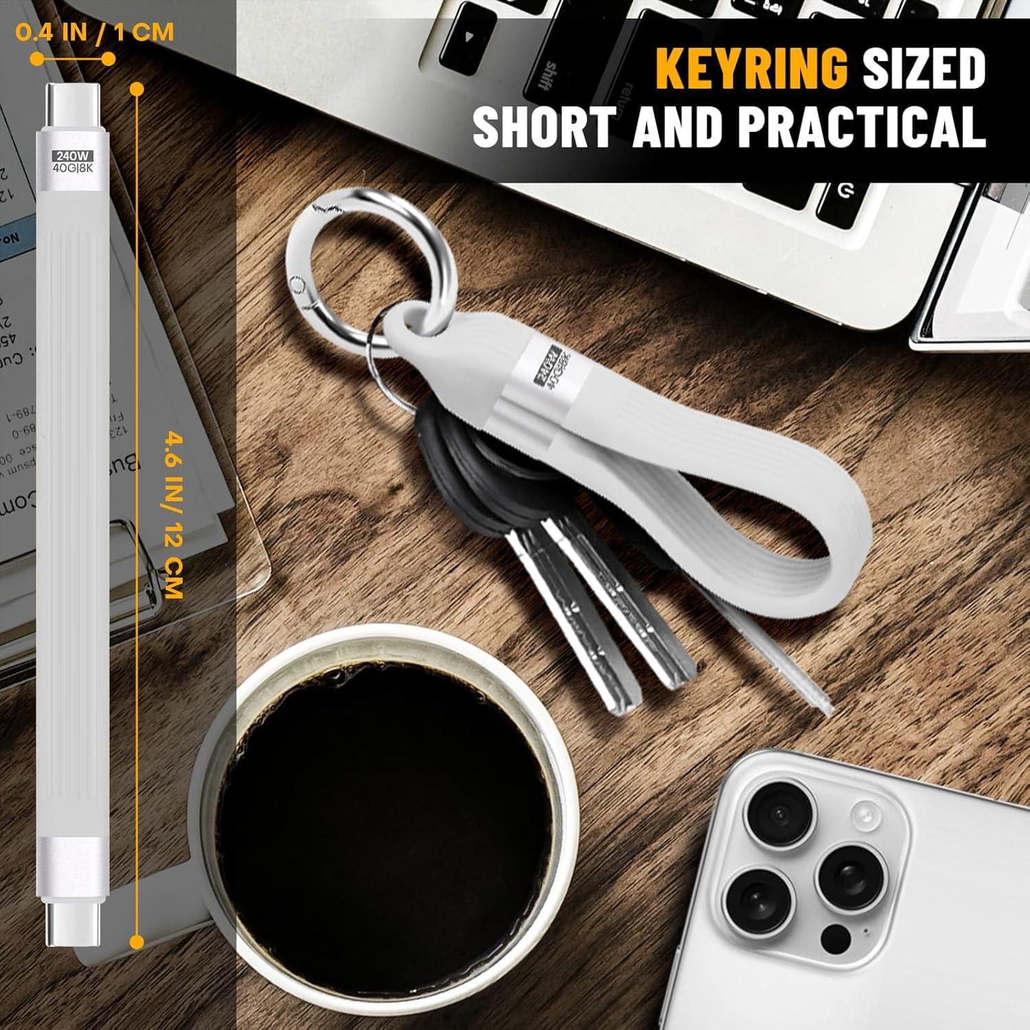 Cable USB C Corto 15 cm EndlesShine 240W Carga Rápida