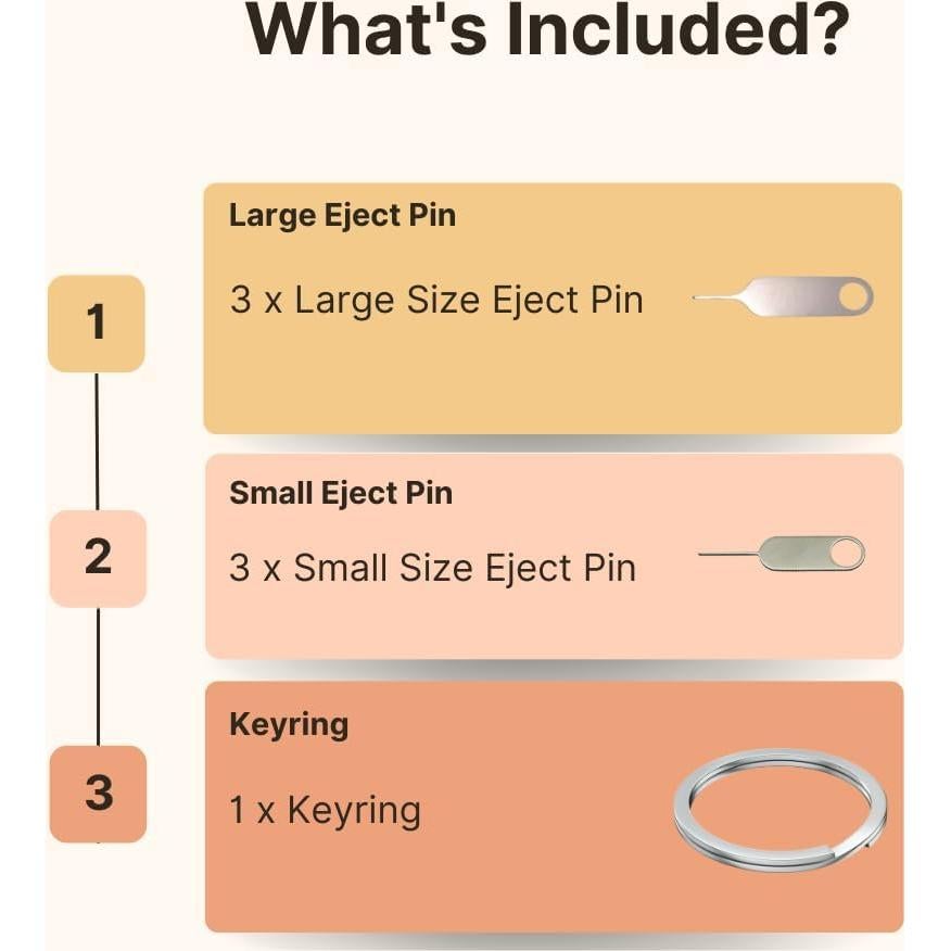 6 Piezas Herramienta Extracción Tarjeta SIM PHONSUN Universal