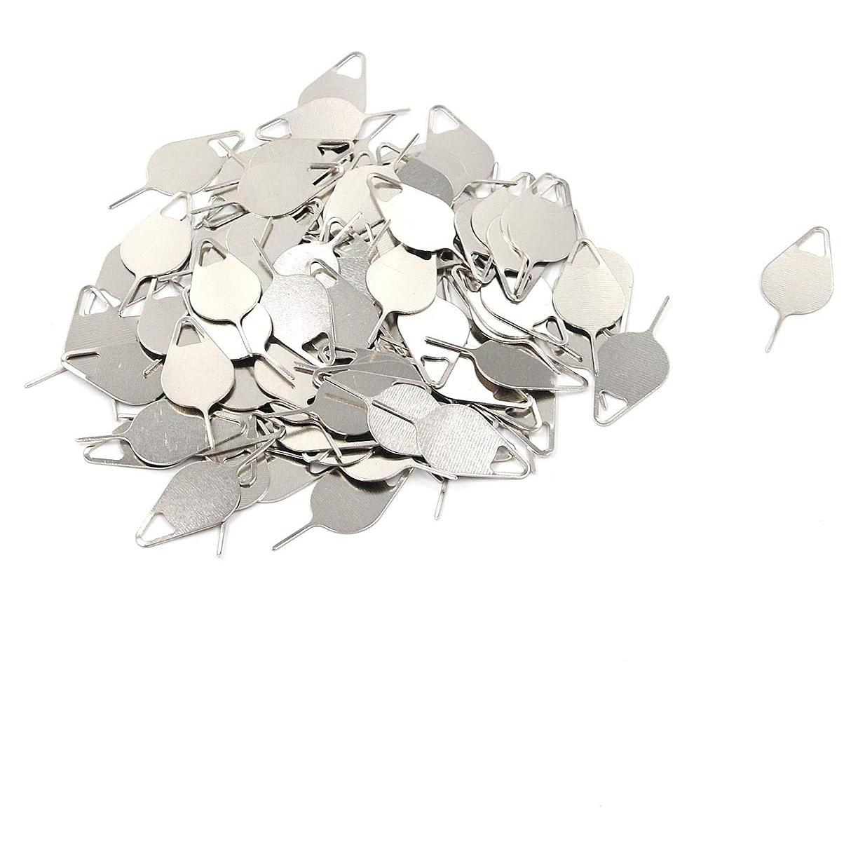 100 Pin de Ejección de Tarjeta SIM Geesatis Plateado