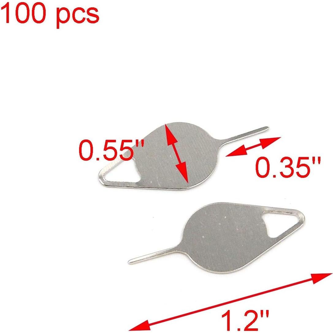 100 Pin de Ejección de Tarjeta SIM Geesatis Plateado