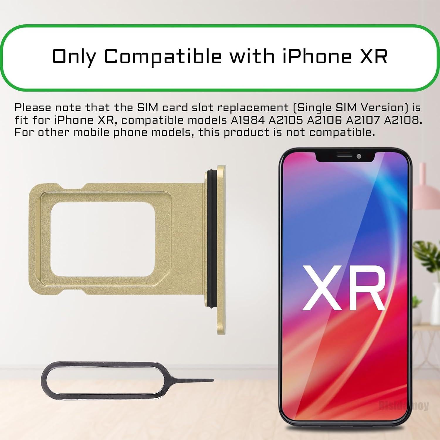 Bandeja de Tarjeta SIM para iPhone XR Risidamoy - Una SIM