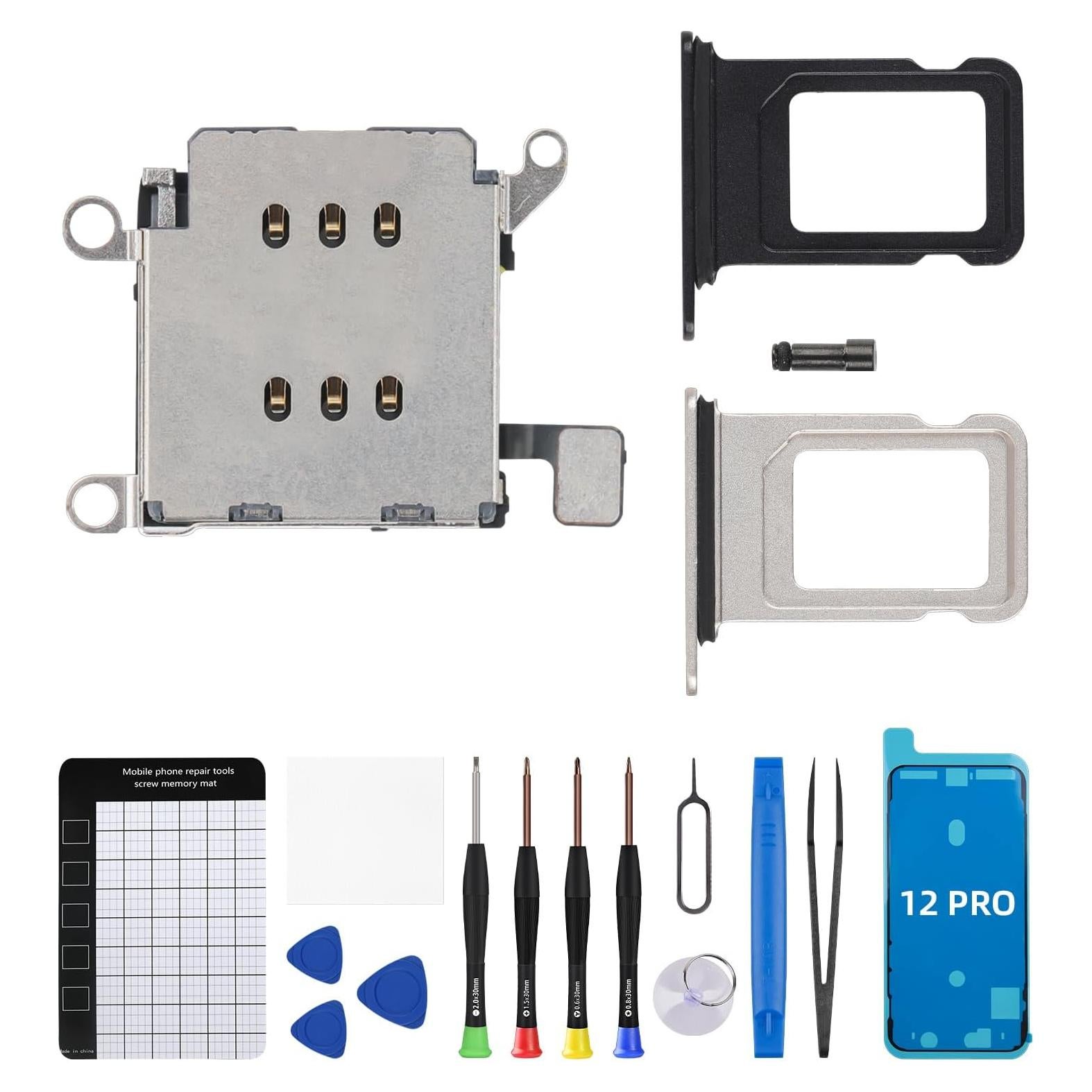 Lector de Tarjeta SIM Doble para iPhone 12 PRO - Kit de Reparación