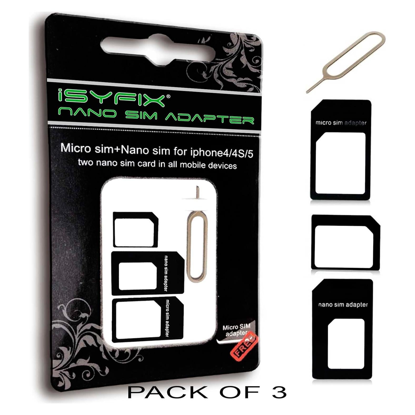 Kit Adaptador SIM 4 en 1 iSYFIX - Nano a Micro y Estándar