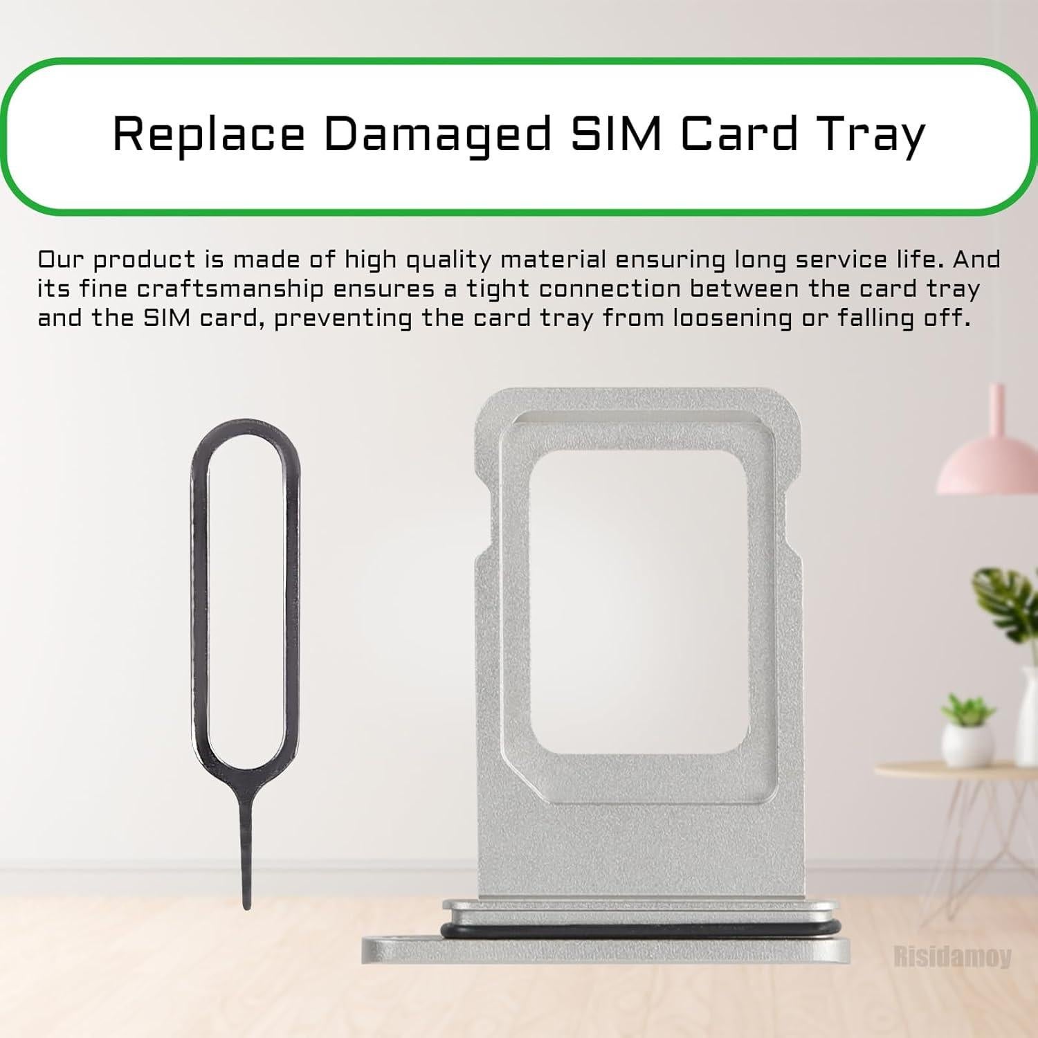 Bandeja de Tarjeta SIM Plateada para iPhone 11 - Reemplazo