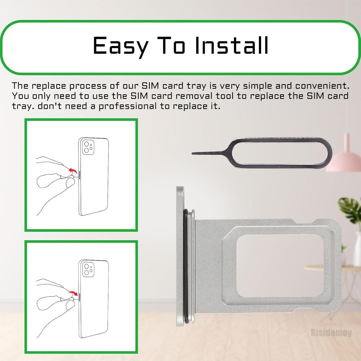 Bandeja de Tarjeta SIM Plateada para iPhone 11 - Reemplazo